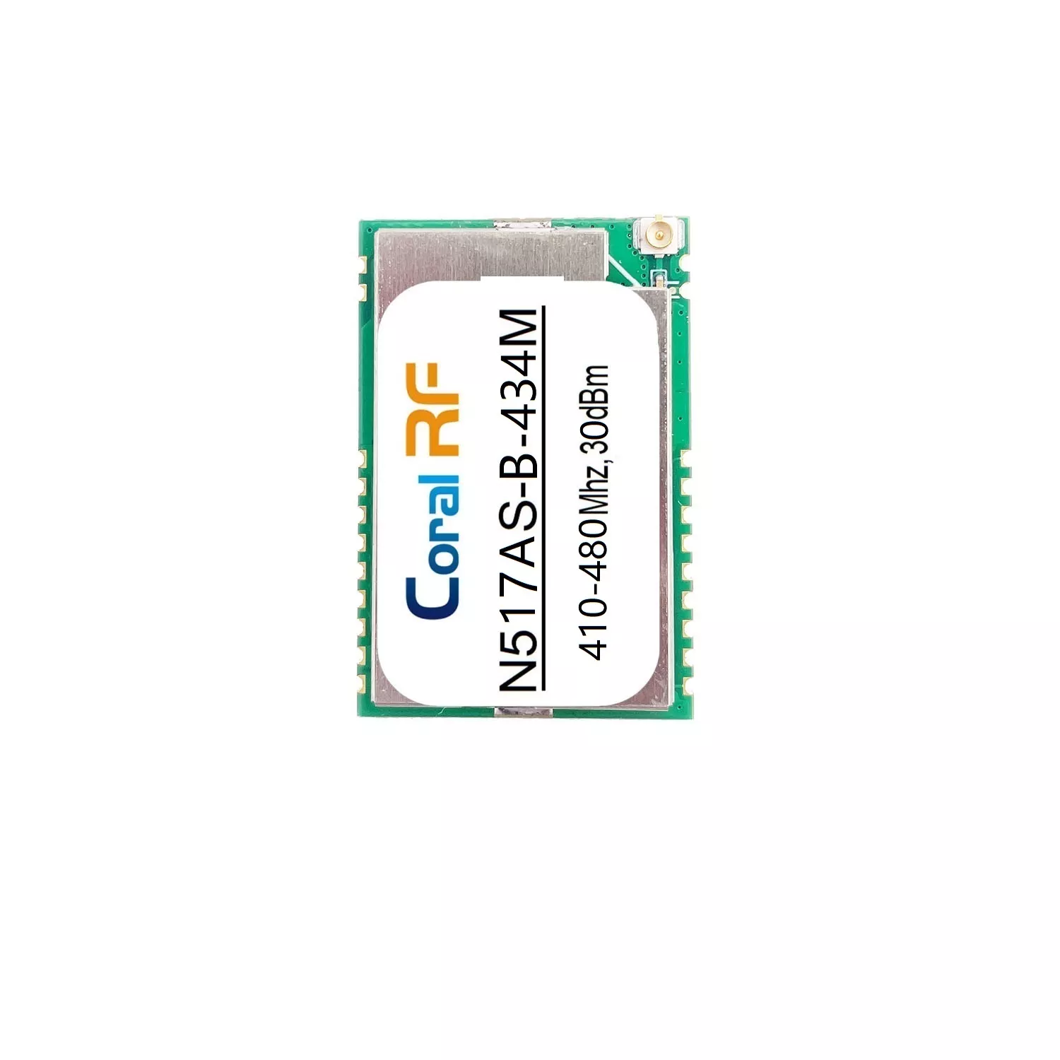 30dBm/1000mW cc1120/cc1125/cc1200/cc1201 + PA全功能型低功耗SPI无线模块，169M/433/868M/915Mhz