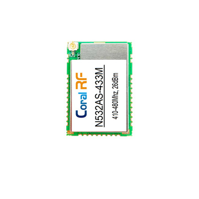 N532AS: CC1310 Sub-1GHz RF Module | +26dBm | 2km Range | 433/868/915MHz | AT Command Support