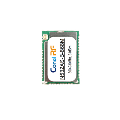 N532AS-B: CC1310 + Skyworks FEM 31dBm, 868/915MHz Low Cost Wireless Module, AT Commands