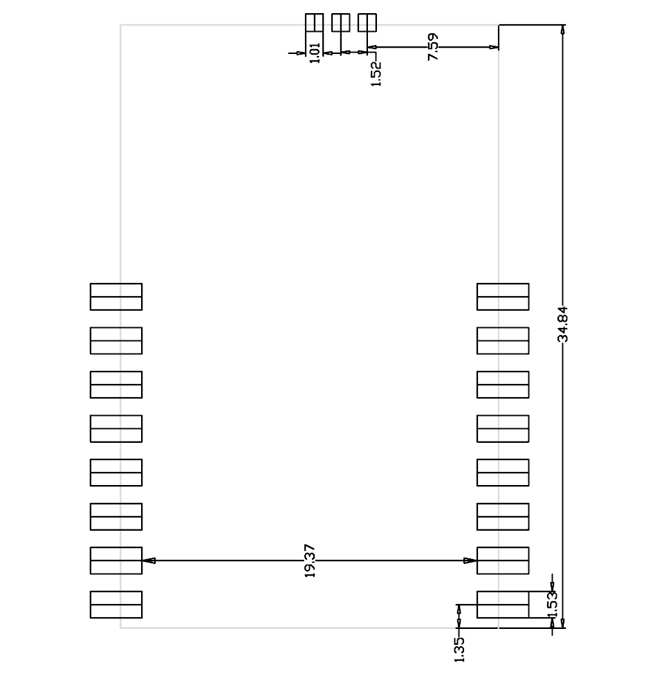 N516AS-CC1120-CC1190窄带模块引脚图封装图