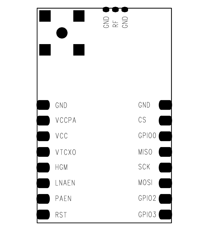 N516AS-CC1120-CC1190窄带模块引脚图