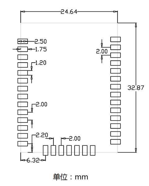 N624PA CC1314 CC1190模块尺寸图