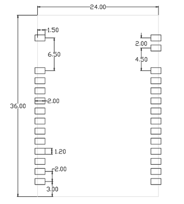 CC1120 Module size,RF Module,24dBm,Narrowband,915MHz,PALNA